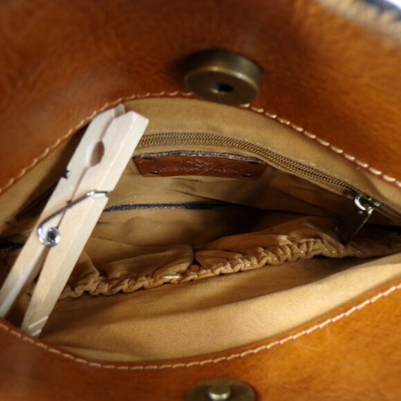 Patricia Nash Francesca Brown Leather Crossbody Organizer Bag #1016 - Picture 13 of 16